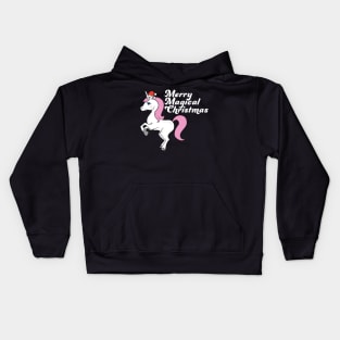 Merry Magical Christmas Unicorn Kids Hoodie